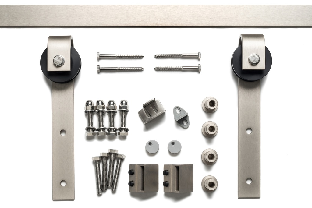 Barn Door Track System with Strap Roller - 96"