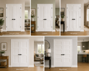 6/8 Flat Panel - Double Interior Prehung Door