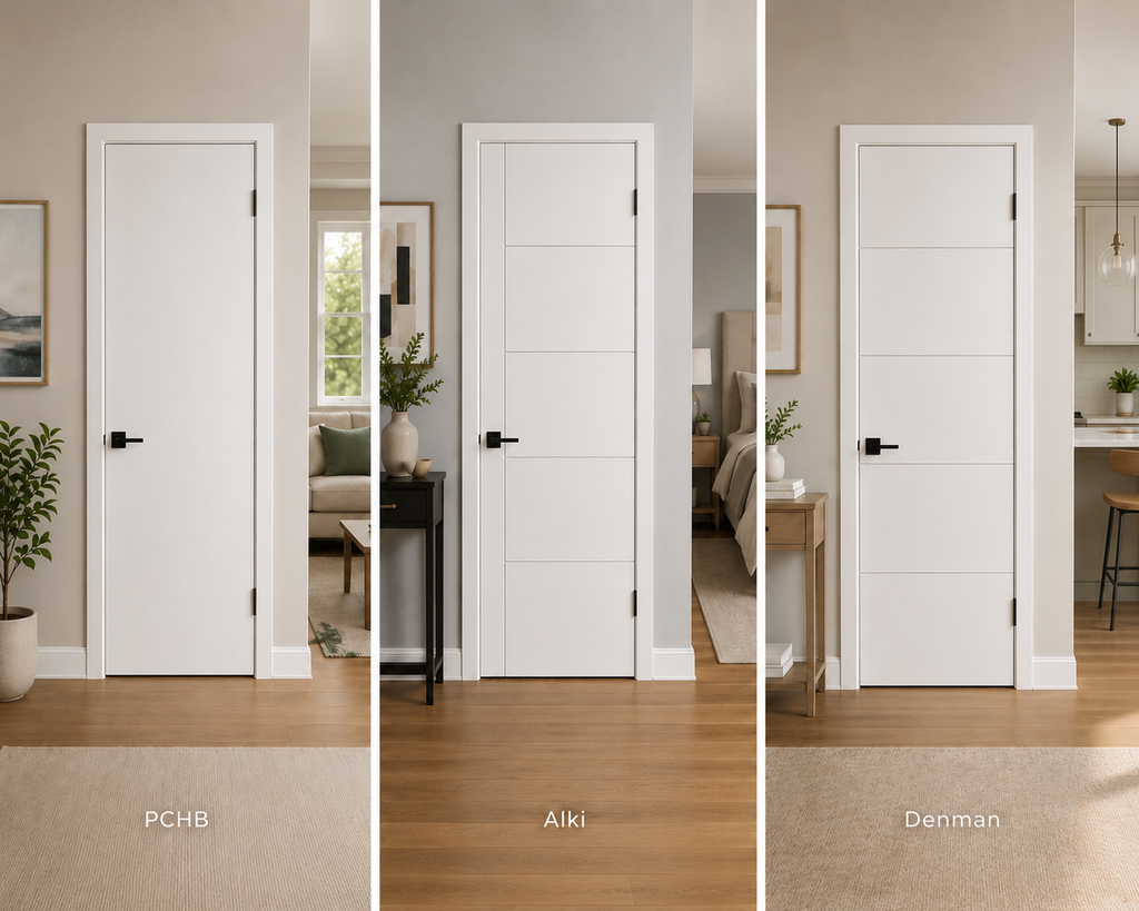 6/8 Modern Panel - Single Interior Prehung Door