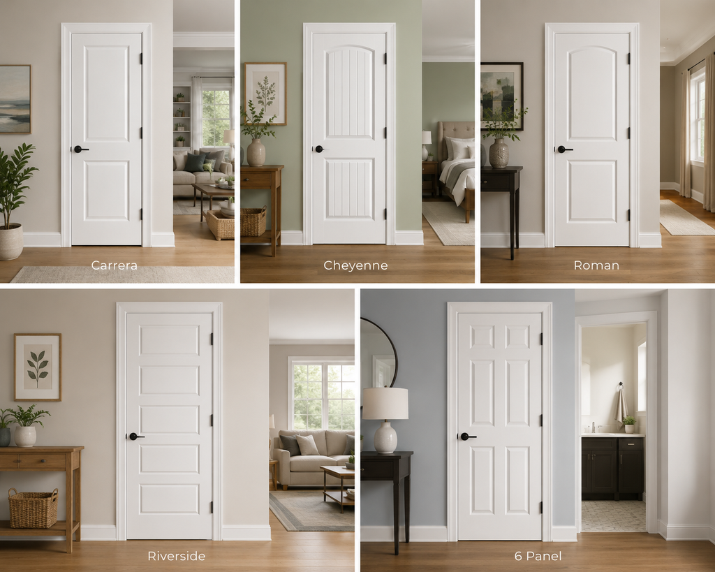 6/8 Raised Panel - Single Interior Prehung Door