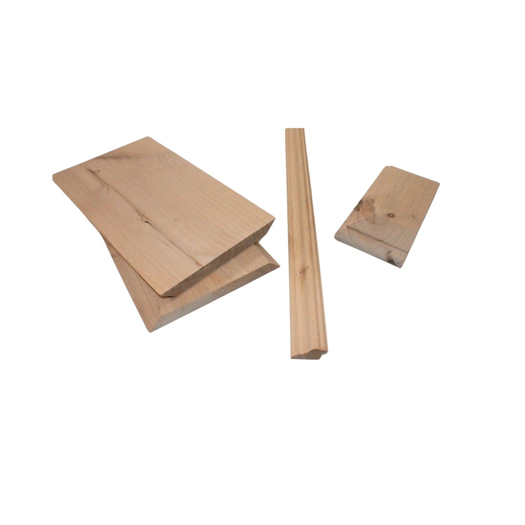 Half Box Newel Post Kit - Knotty Alder
