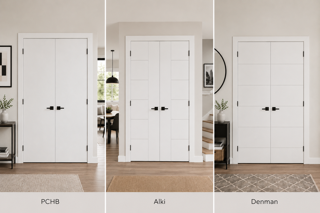 8/0 Modern Panel - Double Interior Prehung Door
