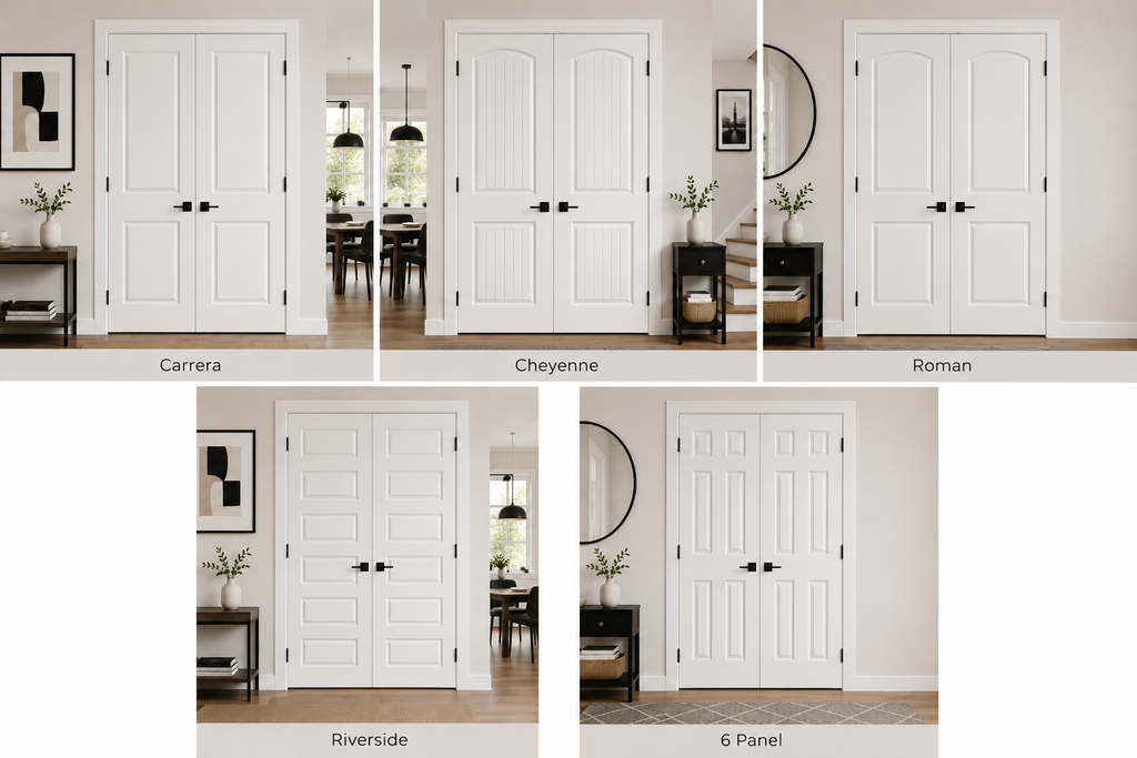 8/0 Raised Panel - Double Interior Prehung Door