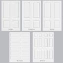 8/0 Raised Panel - Double Interior Prehung Door