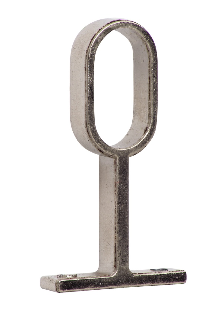 Oval Center Support Bracket - Silver