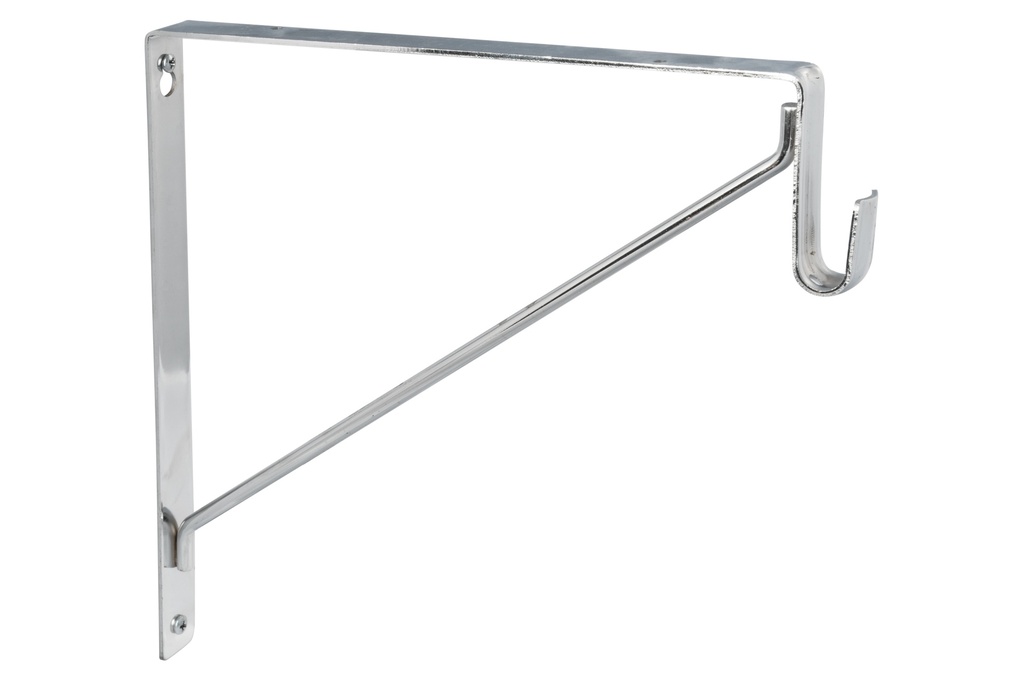 Oval Shelf & Rod Support - Silver