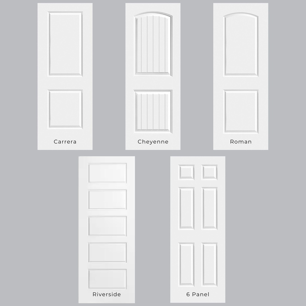 6/8 Raised Panel - Single Interior Prehung Door