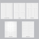 6/8 Flat Panel - Double Interior Prehung Door