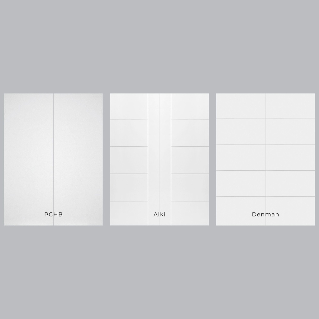 6/8 Modern Panel - Double Interior Prehung Door