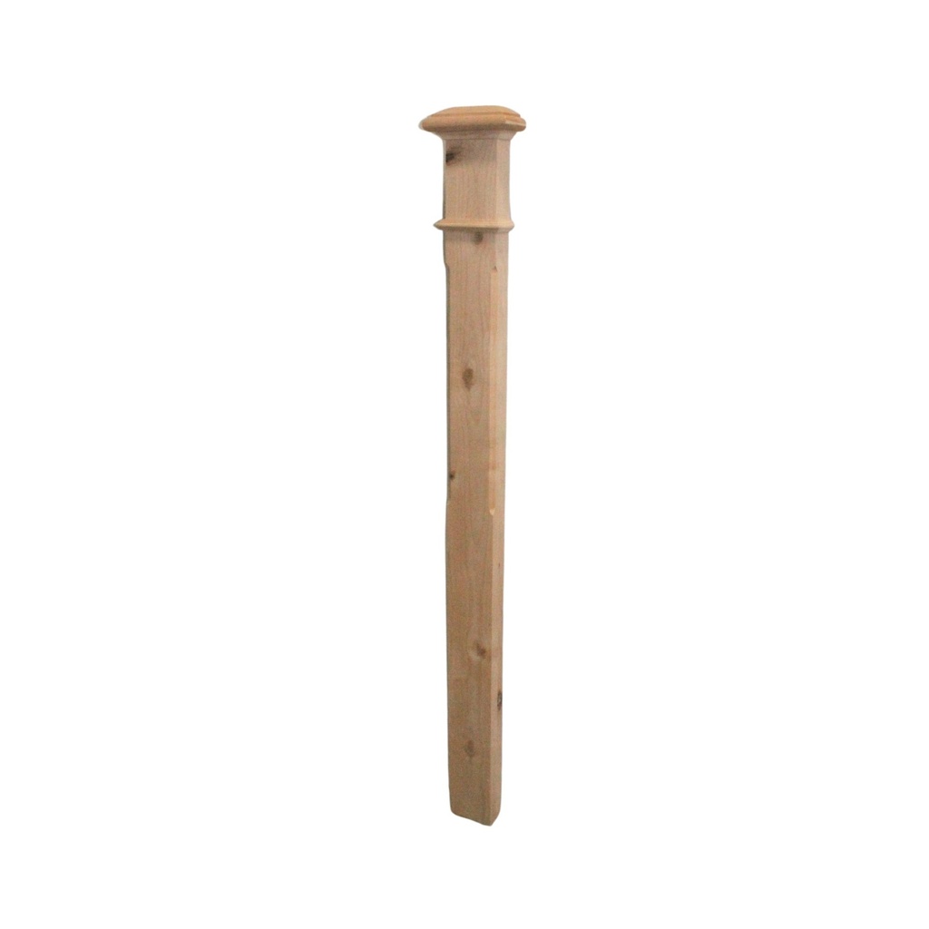 Half 4" Chamferred Newel Post - Solid