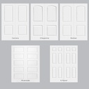 6/8 Raised Panel - Double Interior Prehung Door