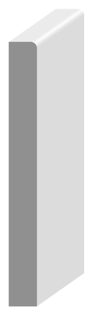 1x6 Flat Base Board - MDF - 16'