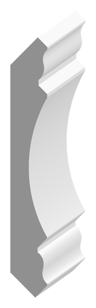 4-1/4" Symmetrical Crown - MDF - 16'