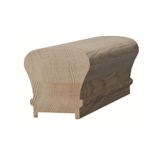 Breadloaf Handrail with 1-1/4" Plow - Alder