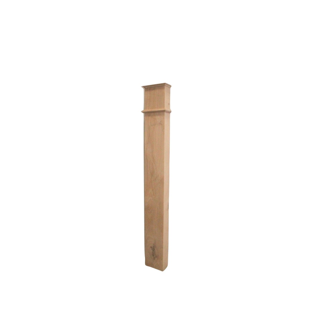 Half Box Newel Post - Knotty Alder | CR Doors and Moulding