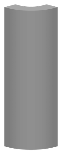 [WA-MPTRRCMD062308RW] Rounded Corner - MDF - LF