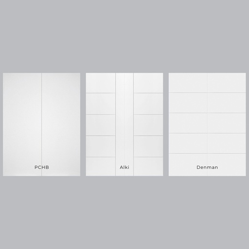 6/8 Modern Panel - Double Interior Prehung Door