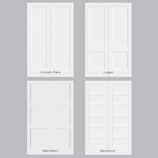 8/0 Flat Panel - Double Interior Prehung Door