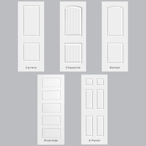 6/8 Raised Panel - Single Interior Prehung Door