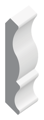 [WA-MPCRX3MD053216PR] 3-1/4" Crown - MDF - 16'